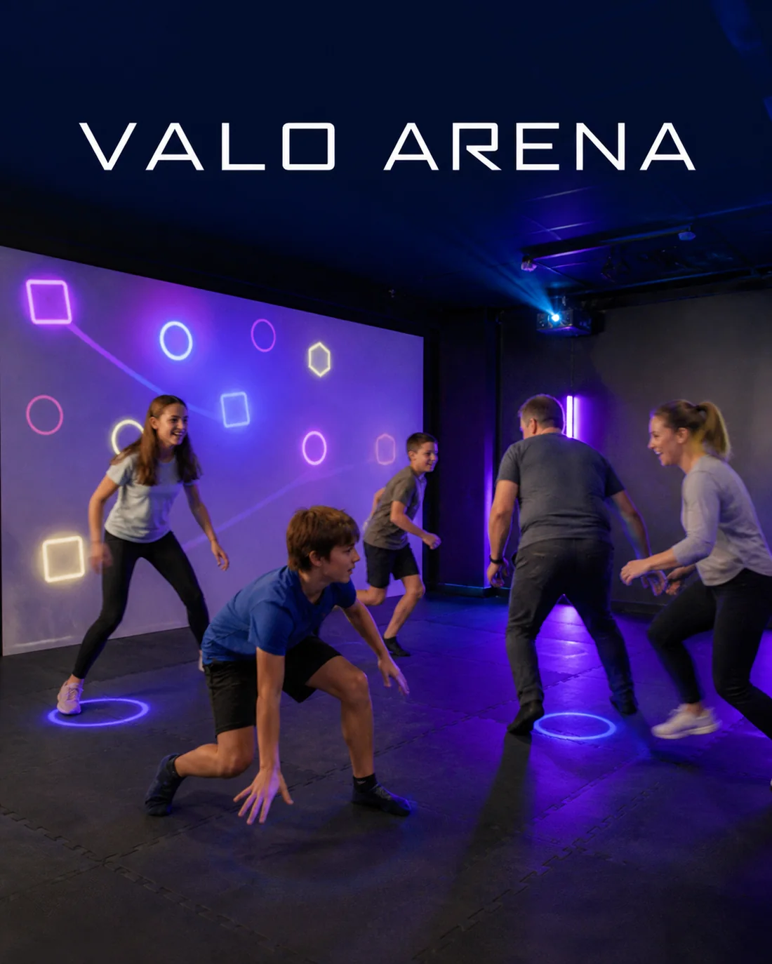 The Valo Arena floor in play